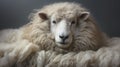 Cozy Elegance: Woolly Sheep\'s Haven Inside. Generative AI