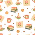cozy elements seamless pattern Royalty Free Stock Photo