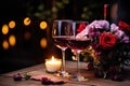 A Cozy Evening: Wine, Candlelight, and Romance