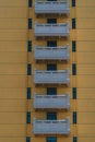 Exterior balconies of multi-storey residential building Royalty Free Stock Photo