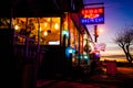 Cozy Fish Restaurant In Evening Sunset Royalty Free Stock Photo