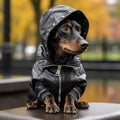 Cozy fleece hooded raincoat