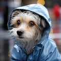 Cozy fleece hooded raincoat