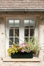 Cozy french cottage window Royalty Free Stock Photo