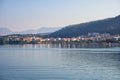 Cozy Greek holiday resort in summer season from the Ionian Sea