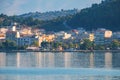 Cozy Greek holiday resort in summer season from the Ionian Sea