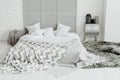 Cozy Grey Bedroom Interior Spacious Room Design
