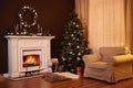 Cozy home decorated for Christmas Royalty Free Stock Photo
