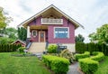 Cozy house with a beautiful landscaping Royalty Free Stock Photo