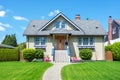 Cozy house with beautiful landscaping Royalty Free Stock Photo