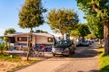 Cozy inside landscape design of camping La Ca located on the southern shore of Garda lake. Area for tents, campers, bungalows,