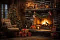 cozy interior Christmas design Royalty Free Stock Photo