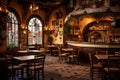 Cozy Italian restaurant interior. Generate Ai Royalty Free Stock Photo