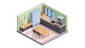 Cozy Kitchen Dining with Person Isometric, vector design Generative AI Royalty Free Stock Photo