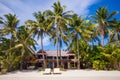 Cozy little hotel on a tropical exotic resort Royalty Free Stock Photo