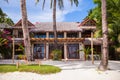 Cozy little hotel on a tropical exotic resort Royalty Free Stock Photo