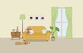 Cozy living room illustration Royalty Free Stock Photo