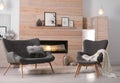 Cozy living room interior with comfortable furniture Royalty Free Stock Photo