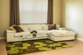 Cozy living room in olive green colors Royalty Free Stock Photo