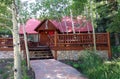 Log Cabin Mountain Chalet in New Mexico Rocky Mountains Royalty Free Stock Photo