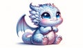 Cozy Marshmallow Dragon Awaiting Storytime Royalty Free Stock Photo