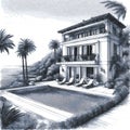 Cozy Mediterranean Villa Sketch