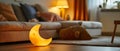 Cozy Moon Glow: Minimalist Nightlight for Subtle Bedroom Ambiance. Concept Bedroom Decor,