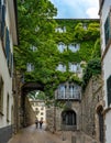 Cozy narrow street in Sion. Sion is located in the west of Switzerland