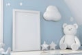 Cozy newborn baby bedroom with toys Royalty Free Stock Photo