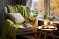 Cozy nook in matcha color