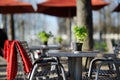 Cozy outdoor cafe Royalty Free Stock Photo