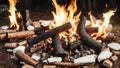 Cozy Paper Art Campfire Roasting on National S mores Day.AI Generated