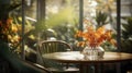 cozy plant table blur whimsical