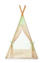 Cozy play tent for kids on white background