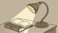 Cozy Reading Corner with Desk Lamp, vector design Generative AI Royalty Free Stock Photo