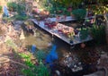 A cozy restaurant over the river in Adrasan Royalty Free Stock Photo