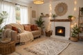Cozy small living room interior Royalty Free Stock Photo