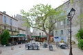 Cozy square in the Corsican town Saint-Florent