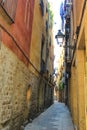 Cozy street in Barcelona Spain