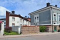 Cozy street in Hamina, Finland