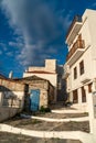 Cozy street in Scopelos island, Greece Royalty Free Stock Photo