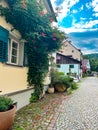 Cozy streets of Bregenz upper town - Oberstadt Royalty Free Stock Photo
