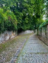 Cozy streets of Bregenz upper town - Oberstadt Royalty Free Stock Photo