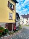 Cozy streets of Bregenz upper town - Oberstadt Royalty Free Stock Photo