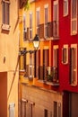 Cozy streets of Tossa De Mar, Catalonia, Spain. Picturesque little town near Barcelona. Famous tourist destination Costa Brava. Royalty Free Stock Photo