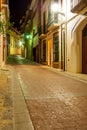 Cozy streets of Tossa De Mar, Catalonia, Spain. Picturesque little town near Barcelona. Famous tourist destination Costa Brava. Royalty Free Stock Photo