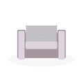 A cozy violet chair. An interior item. Flat vector illustration