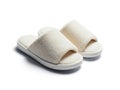 White slippers isolated on white background Royalty Free Stock Photo