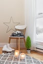 Cozy winter composition in a room Royalty Free Stock Photo