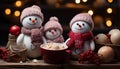 Cozy winter night homemade hot chocolate warms family hearts generated by AI